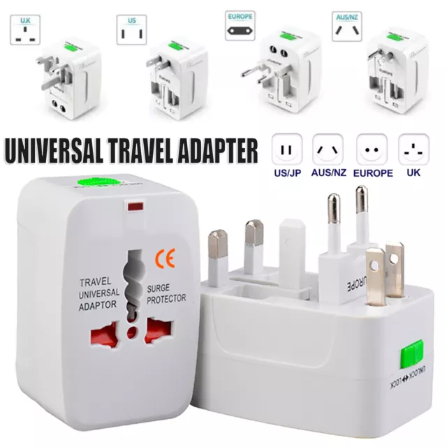 International Reisestecker 224 Ländern Travel Adapter mit 2- USB für EU US UK AU