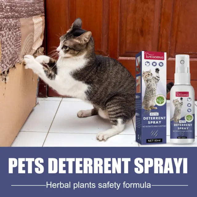 50 ml spray deterrente antigraffio per gatti protegge naturalmente mobili e divano H9H7