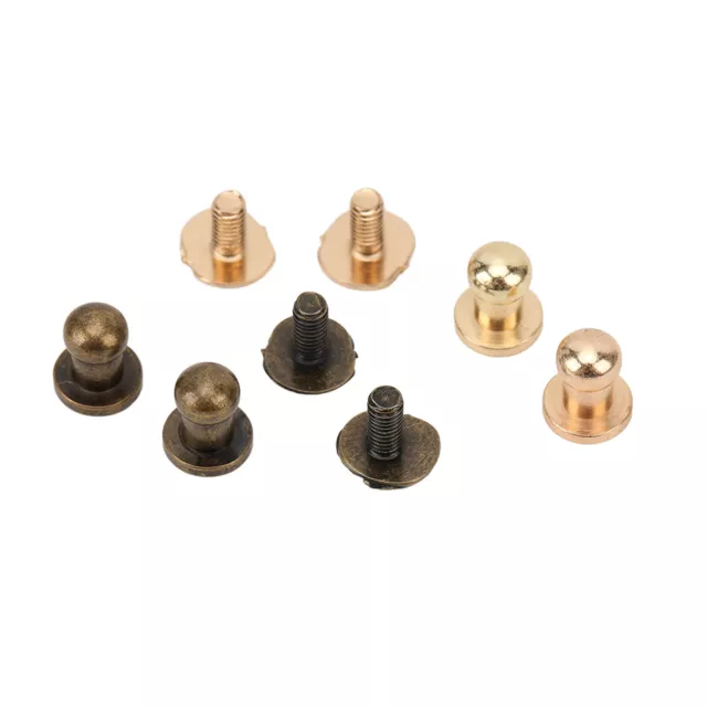 200 Set Chicago Screws 0.3x0.2in Round Head Leathercraft Rivets(Gold+Bronze) GF0