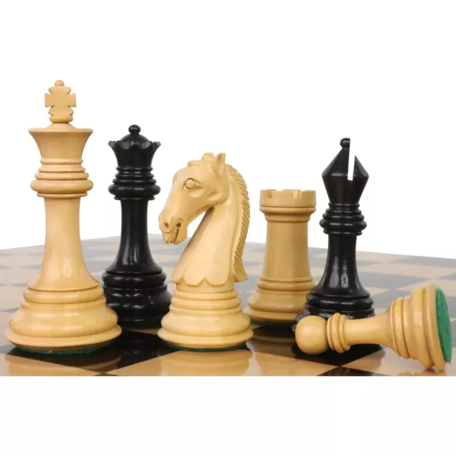 3.9 " Neuf Colombienne Staunton Échecs Pièces Seulement Set - Ébène Bois -