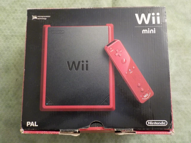 Console Nintendo Wii mini rouge EN BOITE 2 Manettes + 1 Nunchuk +JEU WII SPORT