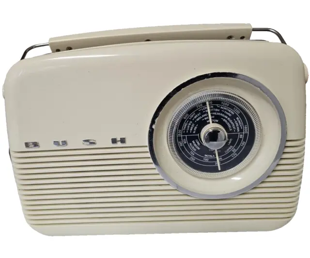 Vintage Bush Radio TR82/B Bl portable , Cream and Navy Blue