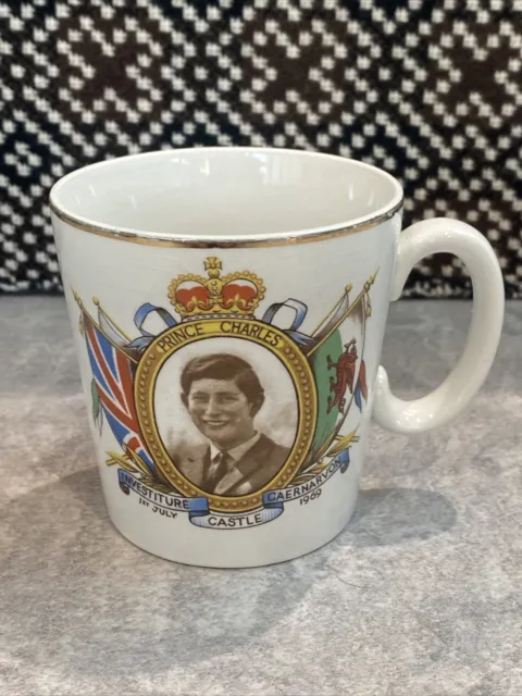 Prince Charles 1969 Investiture Mug:  Presented By Lord Mayor City Of Cardiff.
