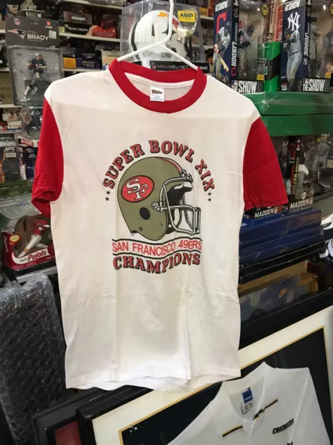 Super Bowl XlX San Francisco 49ers Champions T Shirt Size L Trench