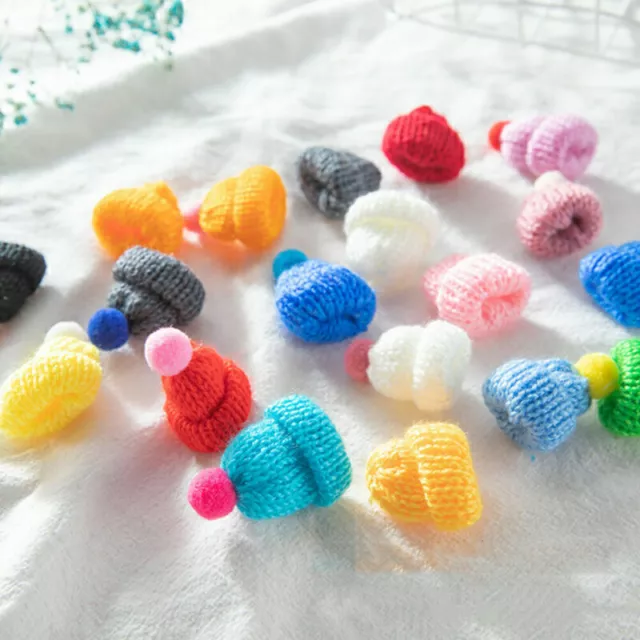 100pcs mini hats decorations cute knitted hats diy craft supplies for kiLOVE