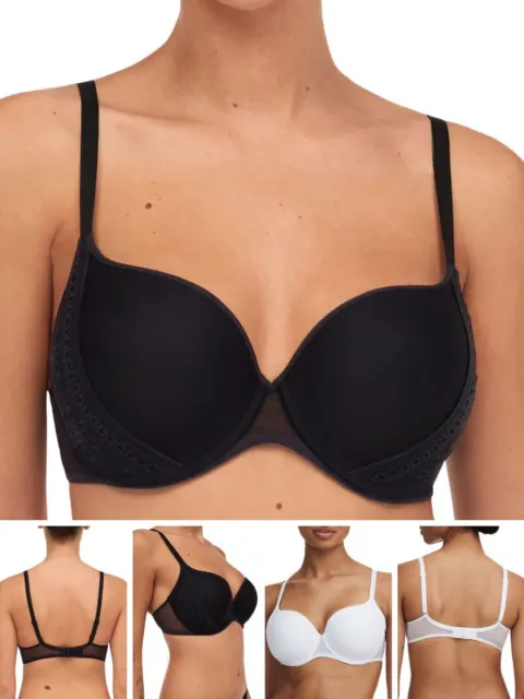 PASSIONATA T-SHIRT BRA Black Moulded Soft Touch Lace Under-Wire