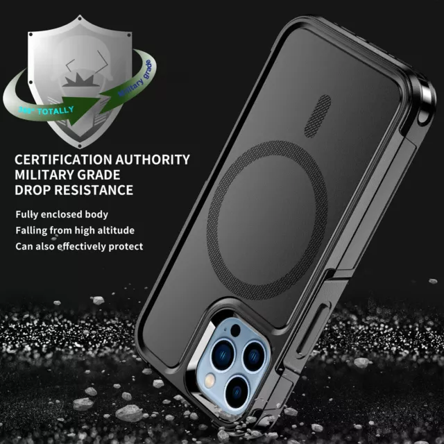 Fr iPhone 15 14 13 Pro Max MagSafe Case Shockproof Magnetic Rugged Cover Charger 2