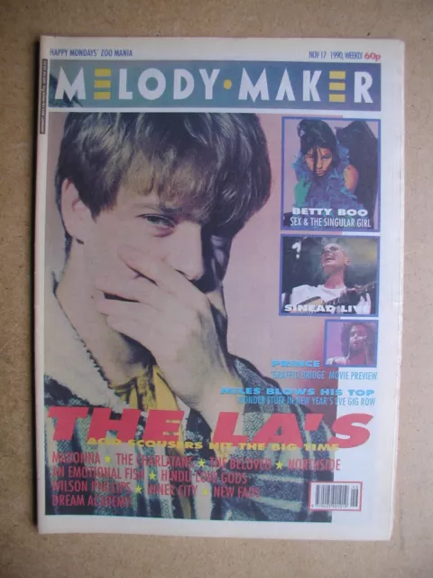 Melody Maker. November 17, 1990. The La's, Betty Bo, Sinead O'Connor, Prince etc