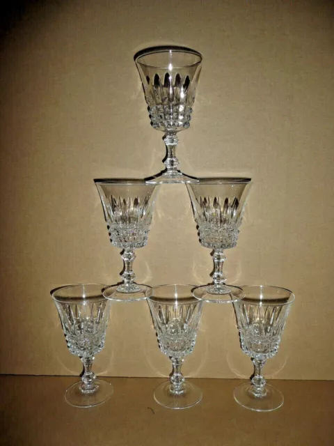 6 verres a vin BLANC 11,5 cl modèle TUILERIES en cristal d'arques , lot / série