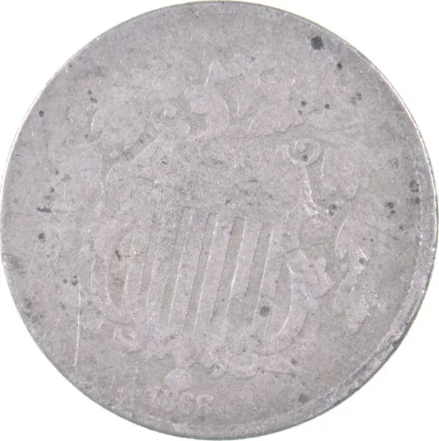 First US Nickel - 1868 Shield Nickel - US Type Coin - Over 100 Years Old! *894