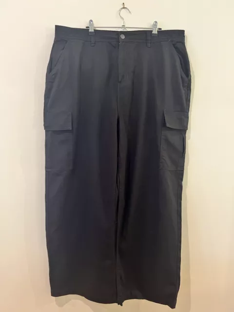 Cotton On - Black Wide Leg Cargo Pant - Size 18