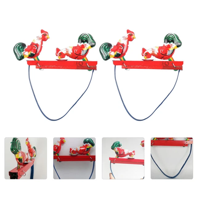 2 pz pollo ferro riso pulcini pasquali giocattolo rosso bambino