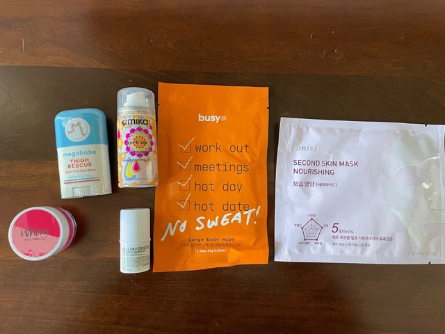 Collection of Six Samples, Including Innisfree Second Skin Korean Mask