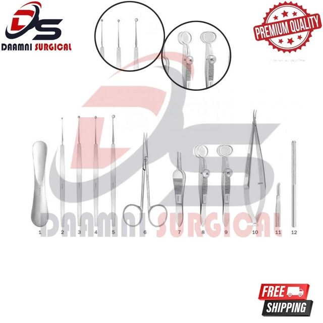 Eye Surgery Chalazion Set   Ophthalmic 12Pcs Surgical Instruments Surgery Tools