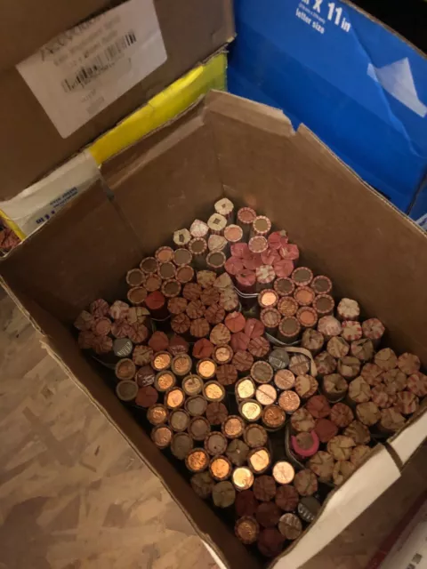 1 Bankers Box (50 Rolls) Canada Pennies from this large lot $25.00 Face Value