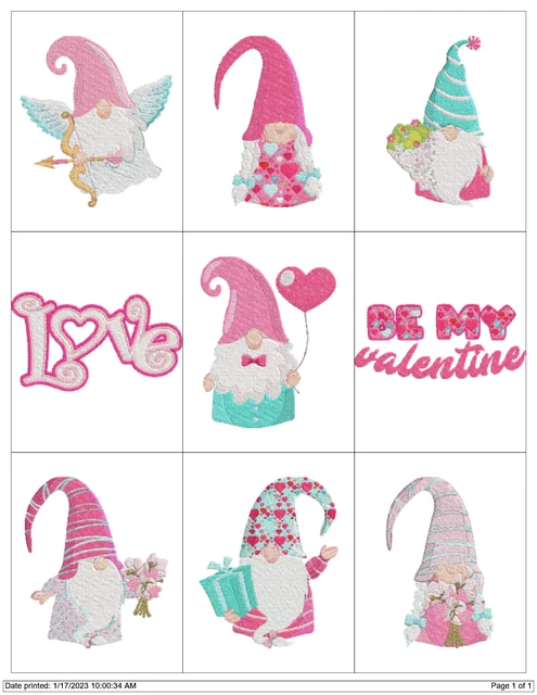 Máquina De Bordar Diseños De Máquina De Bordar Del Día De Valentín Colección Pes Unidad Usb