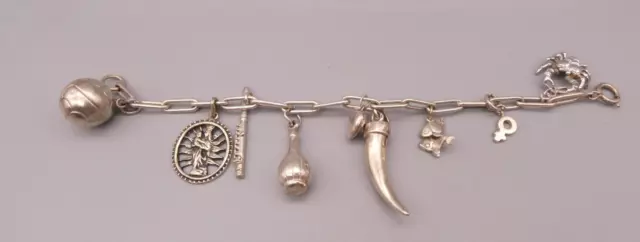 Armband Silber 835 wunderbares altes BETTELARBAND seltene Gehänge