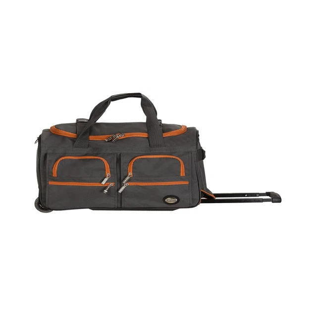 22″ Rolling Duffel Bag Wheeled Luggage Suitcase Spinner Travel Tote Carry Duffle