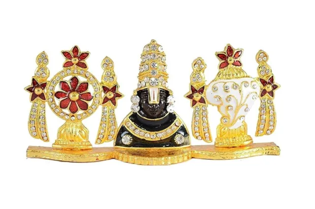 Tirupati Balaji Venkateswara Idol Metal Statue For Home Office Temple Decor