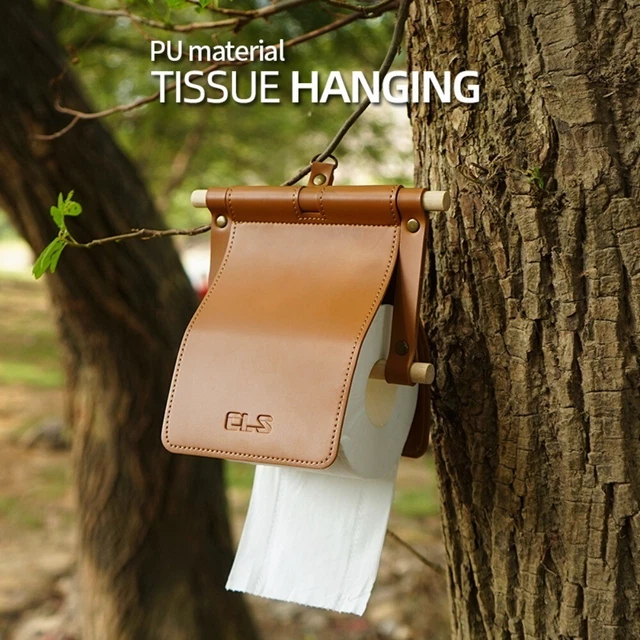Estantes de papel para acampar hogar marrón punzón sin rollos soporte para tejidos colgador de tejidos