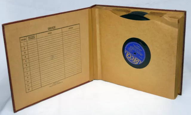 VINTAGE Shellac 10" ALBUM SET-12 Total in Vintage Album w/brown sleeves ED310