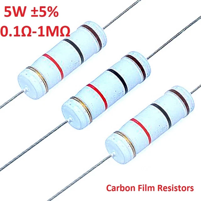 Resistencia De Película Metálica 20 Piezas, 2W, 1% 0R 2,2 M, 0, 2,2, 10