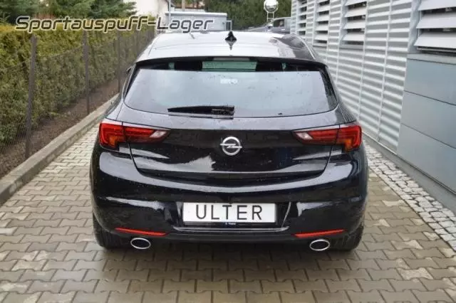 Ulter Duplex Sportauspuff Opel Astra K Schrägheck 1.6l je 120x80mm