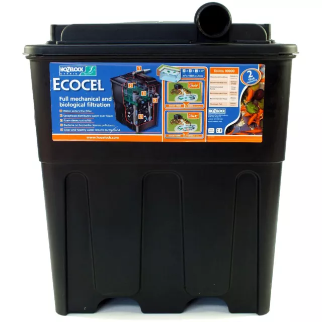 Hozelock Ecocel 10000 Pond Filter Replaces The 9000 Garden Fish Koi Filtration