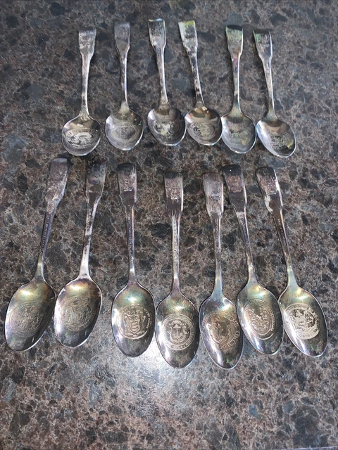 International Bicentennial 13 Silver Plate Collector Spoons States