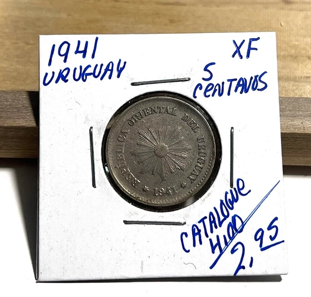 1941 So Uruguay 5 Centesimos XF (INV F)