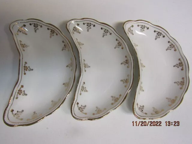 3-Homer Laughlin "The Angelus" Bone Plates w/Gold Trim-6 1/2" (137-22)