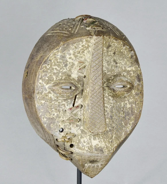 African Art Beautiful LEGA wooden Mask Congo drc