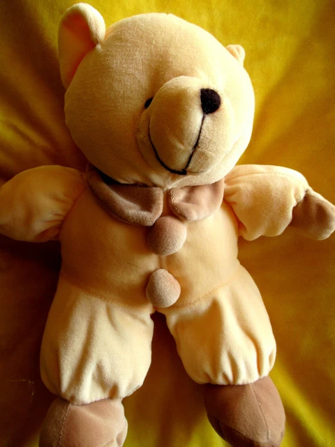 doudou peluche ours mgm  beige 34cm très bon état