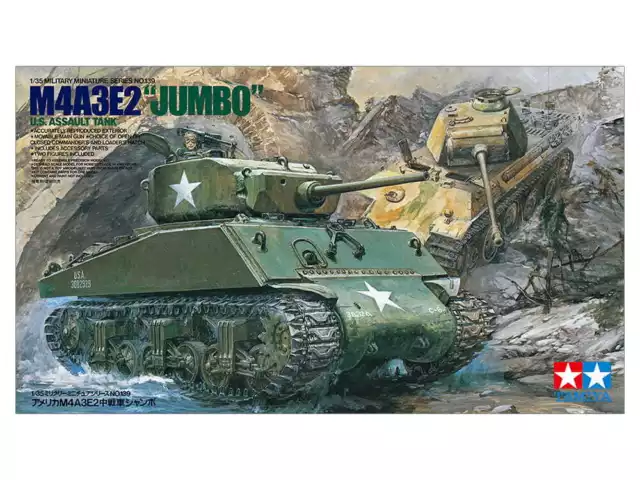 TAMIYA 35139 1:35 US Assault Tank M4A3E2 'Jumbo' Sherman Plastic Model