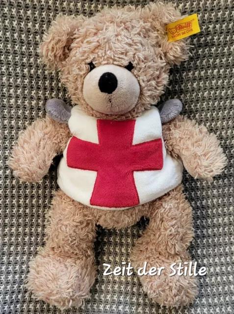 STEIFF Bär Teddy Ritter Fynn beige ca. 25 cm Knopf & Fahne Granulat