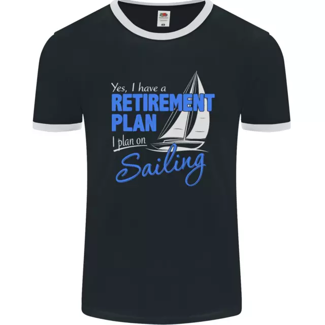 T-shirt lottatore piano pensione vela barca marinaio divertente da uomo fotoL