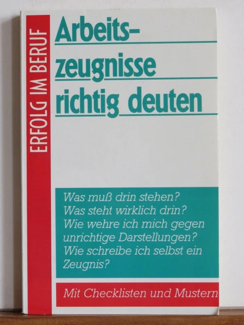 ARBEITSZEUGNISSE RICHTIG DEUTEN EUR 2,00 - PicClick DE