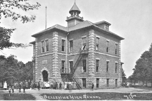 Belleville High School Wayne County Michigan MI Reprint Postcard