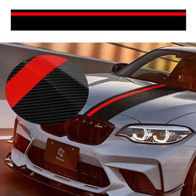 ADESIVO 5D FIBRA di carbonio auto cappe anteriori strisce vinile
