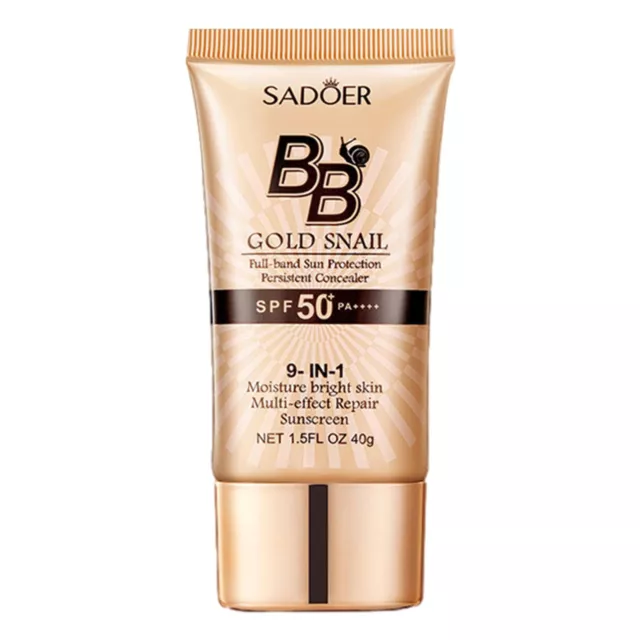 2X BB Cream SPF50 Gold Snail Sunscreen BB Cream Waterproof Sunblock Foundation