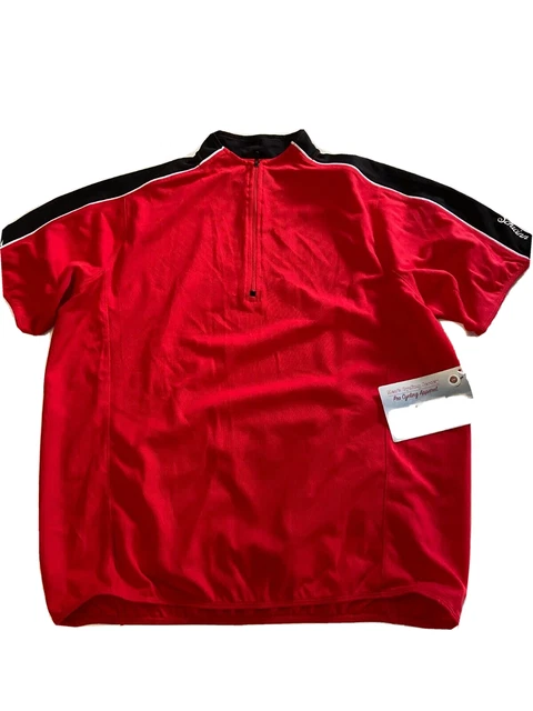 Mens SCHWINN Red 1/4 Zip Biking Cycling Classic Jersey Sz M NEW NWT