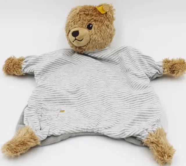 ♥ Steiff Schmusetuch Schlaf gut Bär Teddy grau weiß gestreift Kuscheltuch 239915