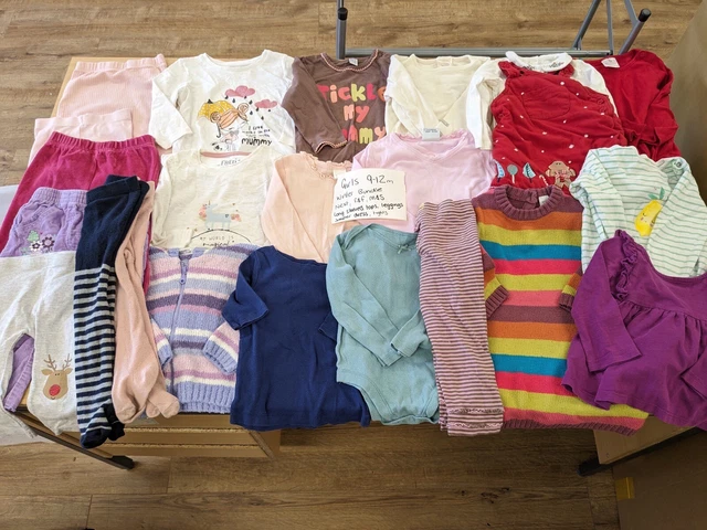Girls Age 9-12 Months Clothes Bundle Winter Next M&S Top Leggings Jumper Dress