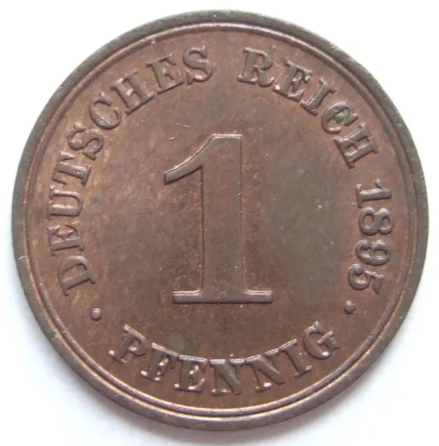 Moneta Reich Tedesco Impero Tedesco 1 Pfennig 1895 A IN Brillant uncirculated