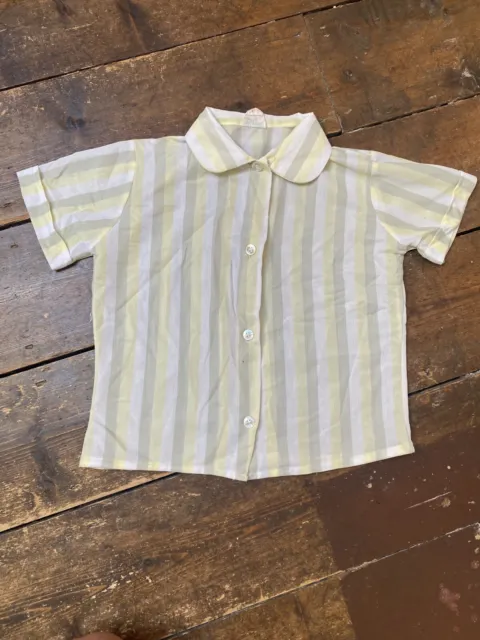 Camicia vintage a righe per ragazze età 3-4 anni '60