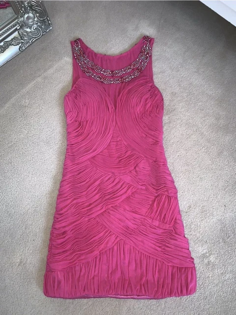 FOREVER UNIQUE HOT Pink Vanessa Dress Lucy Meck Embellished