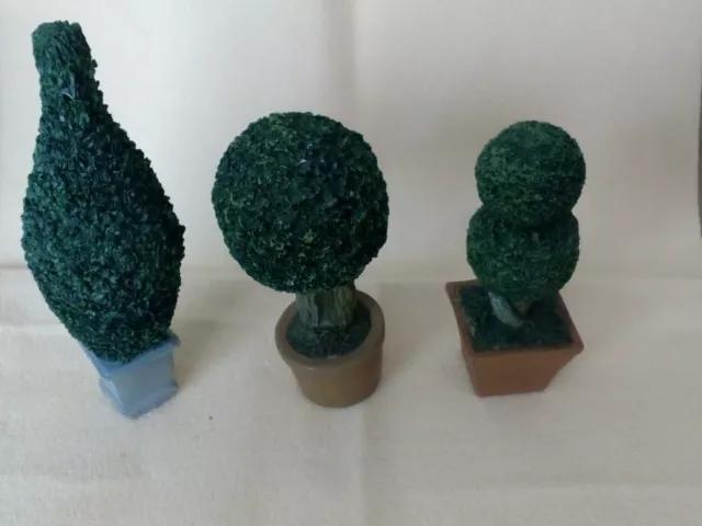 DHE Dolls House Emporium Modern 12th Scale Mixed Tall Topiary x 3