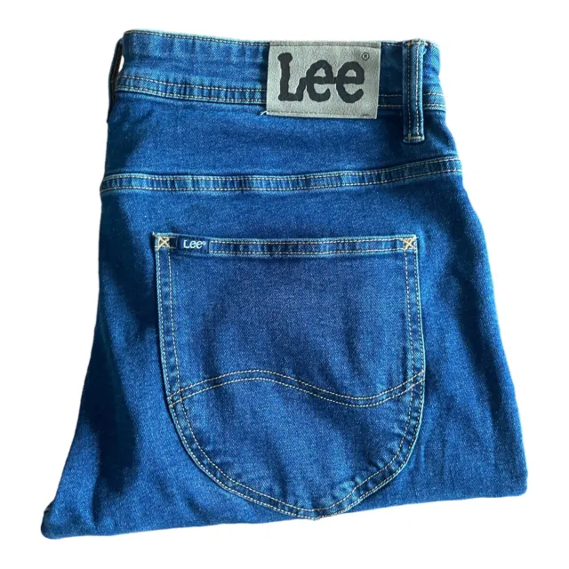 Mens Lee Mens W 34 Jeans L Two L2 Regular Straight Blue Denim Zip Fly Cotton 🐙