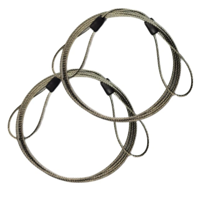 2 Pcs 48" Double Looped 7x7 Stainless Steel Security Cable Safety Luggage Lock