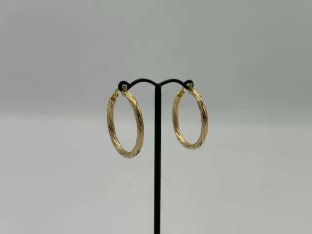 9ct Yellow Gold Hoop Earrings